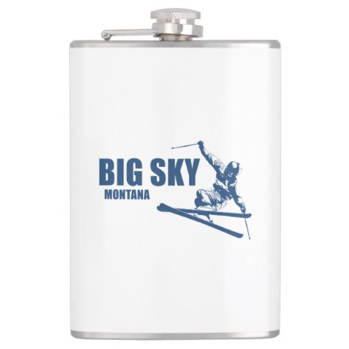Big Sky Resort Montana Skier Flask