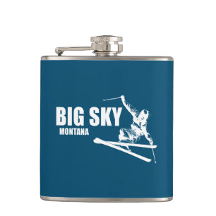 Big Sky Resort Montana Skier Flask