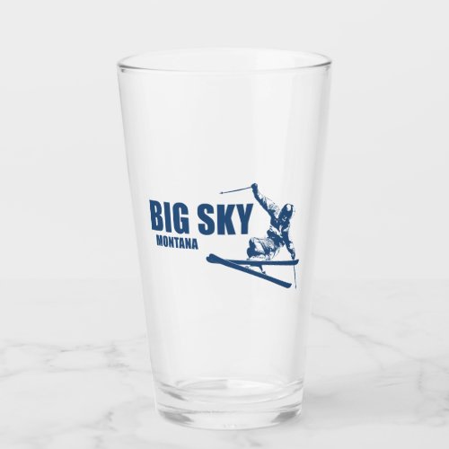 Big Sky Resort Montana Skier Glass