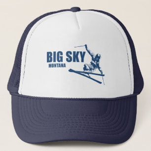 Big Sky Resort Montana Skier Trucker Hat