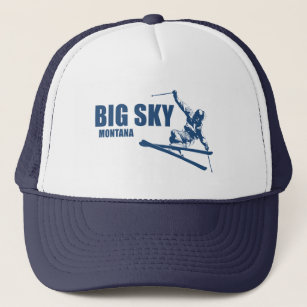 Big Sky Resort Montana Skier Trucker Hat