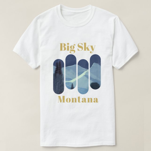 Big Sky ski - Montana T-Shirt (Design Front)