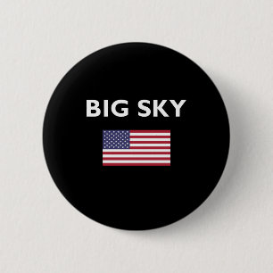 Big Sky USA American Flag Dark Color Button