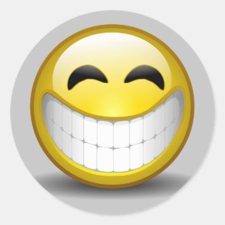 Big Smile Classic Round Sticker