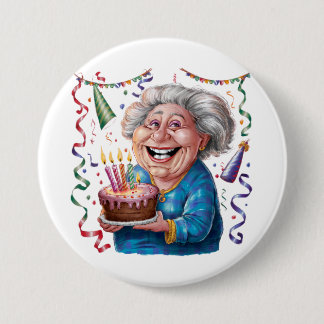 Big Smile Granny Birthday Button