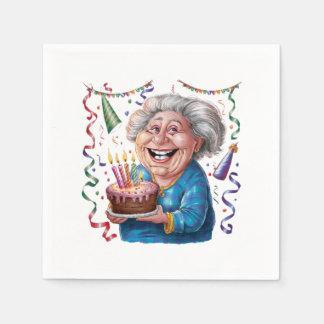 Big Smile Granny Birthday Napkins