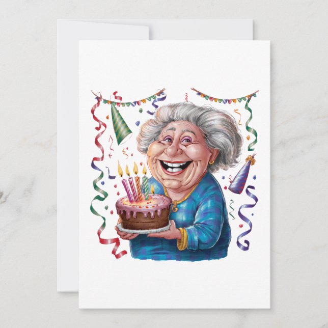 Big Smile Granny Birthday Note Card (Front)