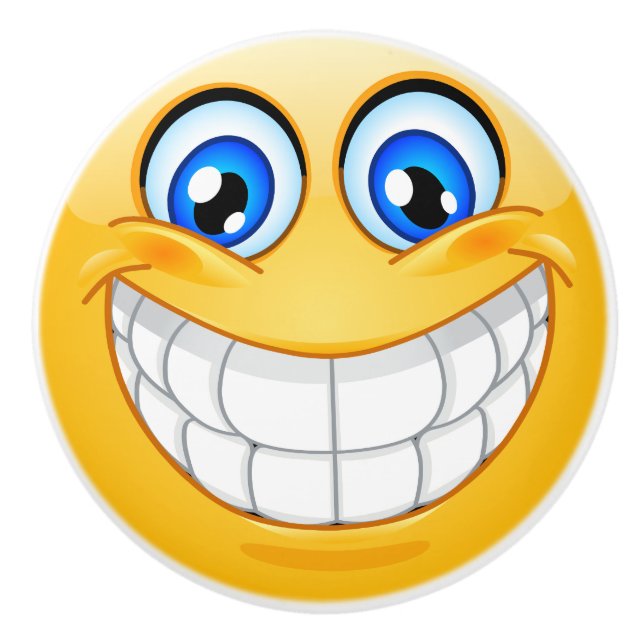 Big Smile Happy Face Drawer Knob - SRF (Front)