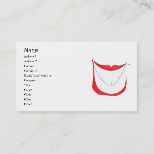 BIG SMILE profile card Business Card