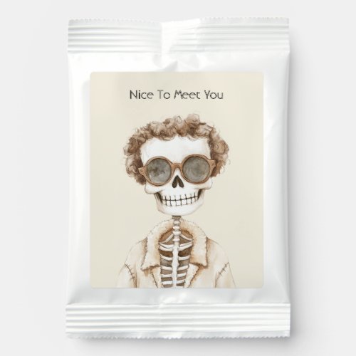 Big Smile Skeleton Glasses Nice To Meet You Hot Chocolate Drink Mix