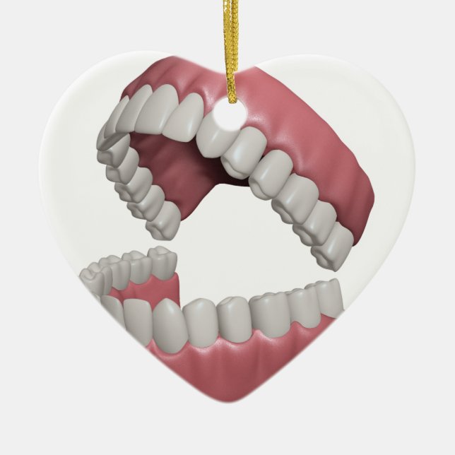 big smile teeth ceramic ornament (Front)