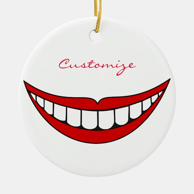 Big Smile Thunder_Cove Ceramic Ornament (Front)
