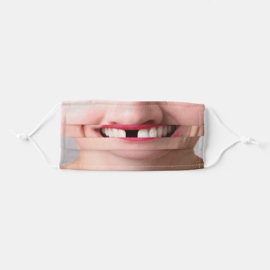 Big Smile With Missing Tooth Face Mask (Front, Folded)