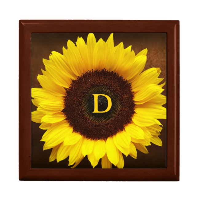 Big Smile/Yellow Sunflower Keepsake Box (Front)