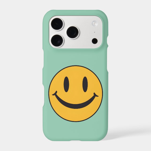 Big Smiley Face Mint iPhone Case (Back)