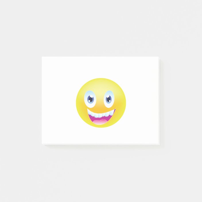 Big Smiley Face Post It Notes Zazzle Com