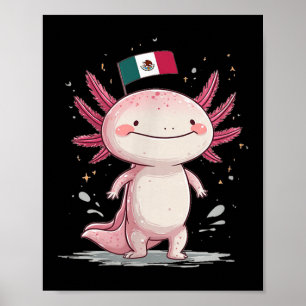 Big Smiling Axolotl Costume  Poster