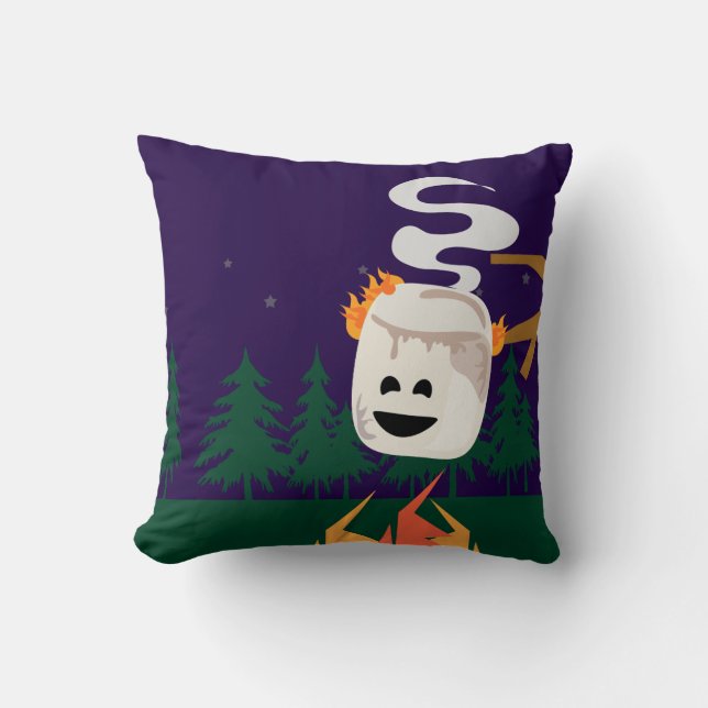 Big Smore Marshmallow Throw Pillow (Front)