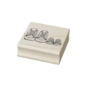 Big Sneaker Little Sneakers New Baby Shoes Stamp