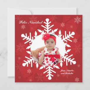 Big Snowflake Holiday Photo Card