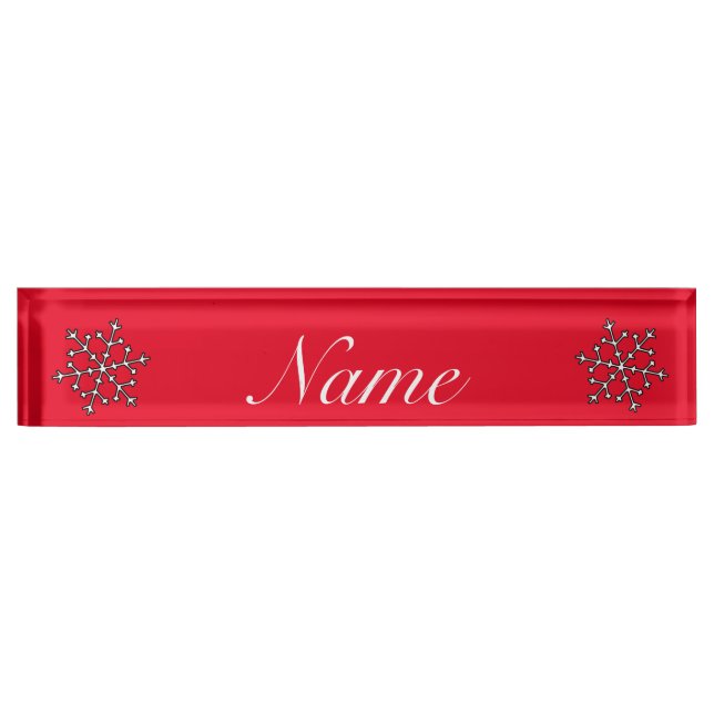 Big Snowflake Thunder_Cove Desk Name Plate (Front)