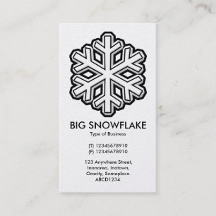 Big Snowflake - White (Platinum Card) Business Card