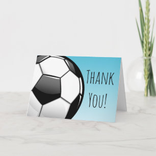 Big Soccer Ball Custom Thank You Card