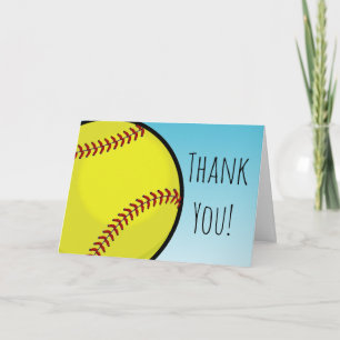 Big Softball Custom You Thank You Card