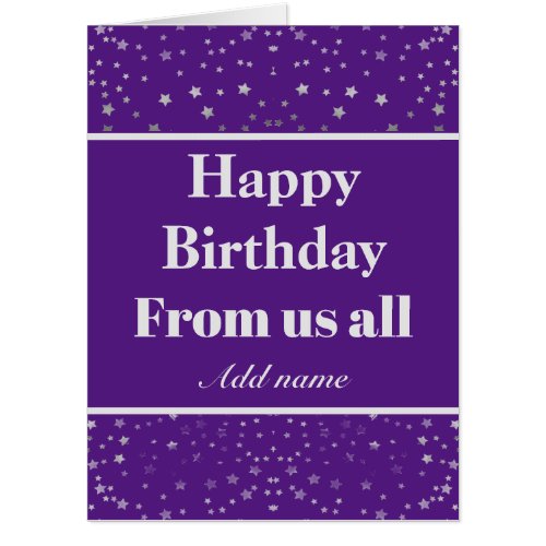 Big Special personalised birthday card from us all