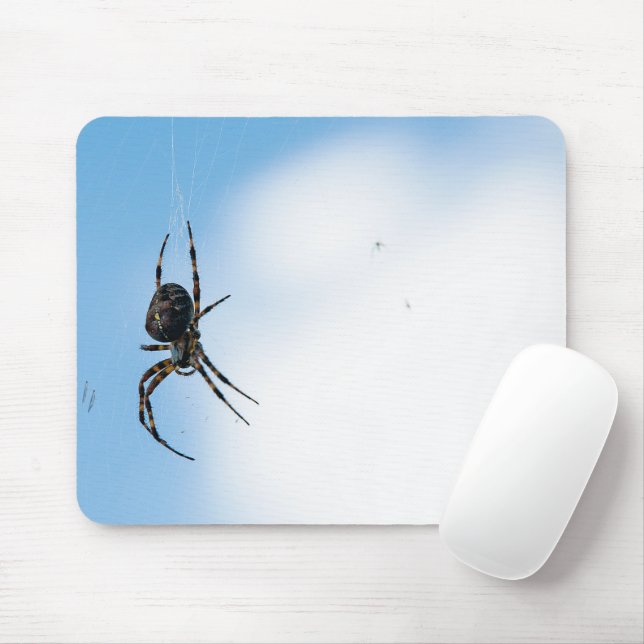 Big Spider Hanging from Web Mouse Pad (With Mouse)