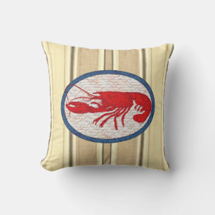 Big Spiny Rock Lobster Throw Pillow