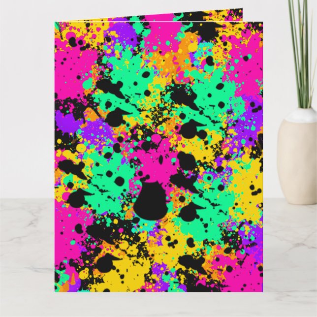 Big Splattered Greeting Card (Front)