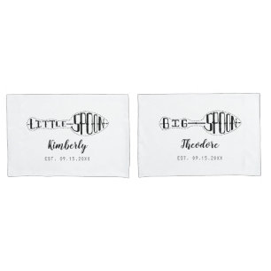 Big Spoon Little Spoon Anniversary Wedding Couples Pillow Case
