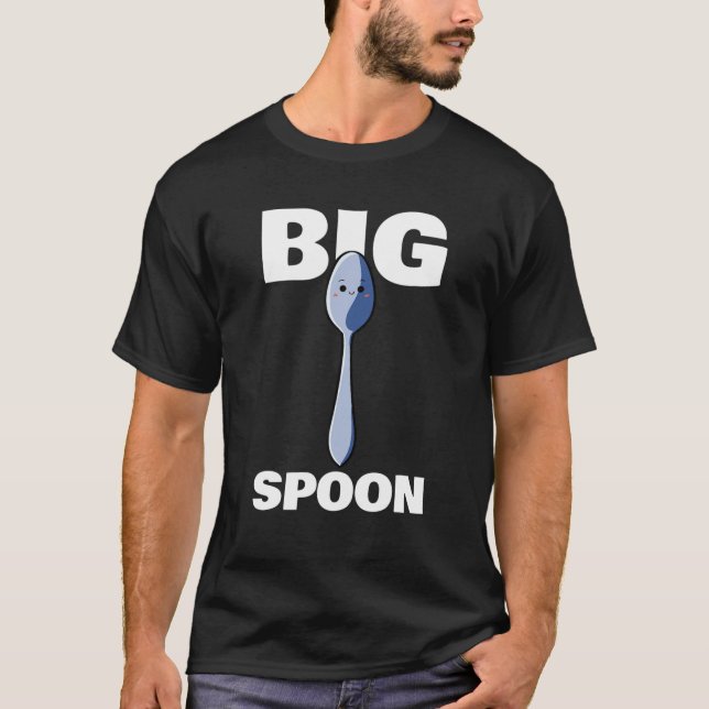 Big Spoon Little Spoon Matching Wedding Anniversar T-Shirt (Front)