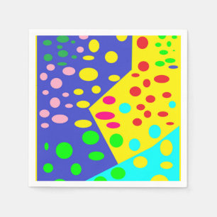 Big spots many colors party cheer napkins