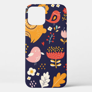 Big spring Easter collection of flowers, leaves, b iPhone 12 Case