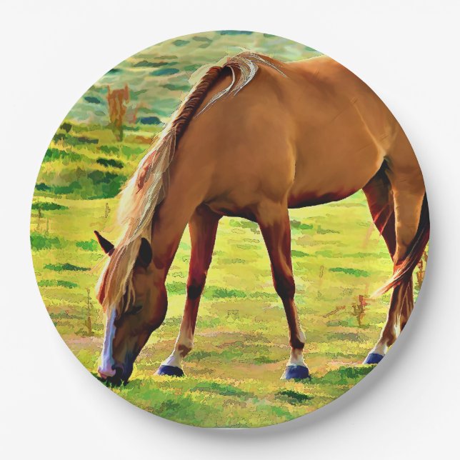 BIG SPRINGS HORSE PAPER PLATES (Front)