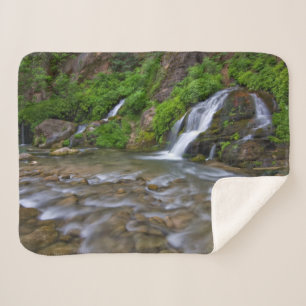 Big Springs Virgin River   Zion National Park Sherpa Blanket