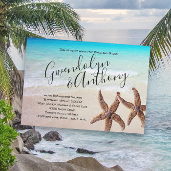 Big Starfish Couples Shower Party Invitation by sandpiperWedding at Zazzle