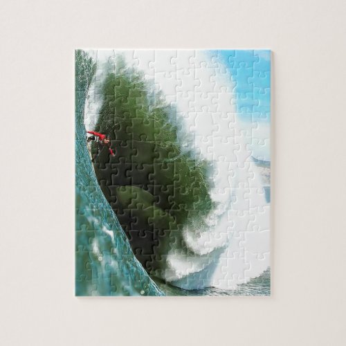 Big Steep Surfing Wave Jigsaw Puzzle