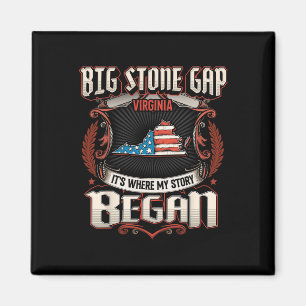 Big Stone Gap Virginia Usa Flag 4th Of July  Magnet