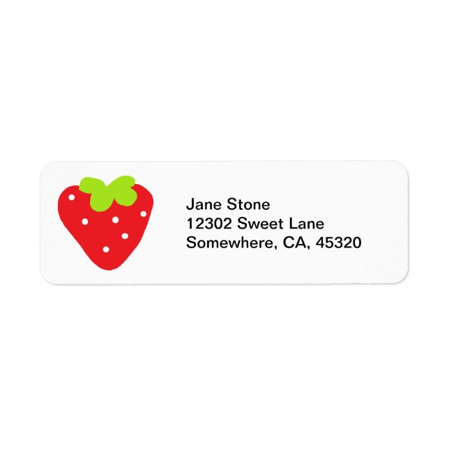 Big Strawberry Label (Front)