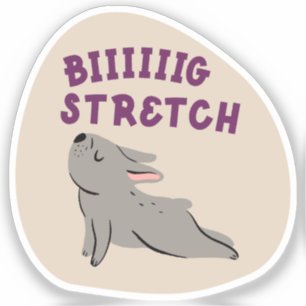 Big stretch cute illustrated French bulldog tan Sticker