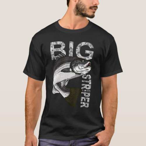 Big Striper Apparel Cape Cod Fishing Striped Bass  T_Shirt