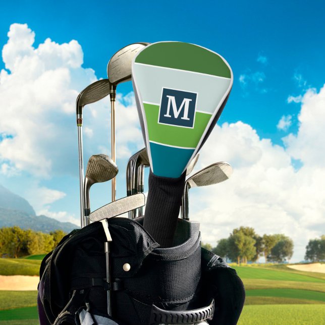 Big Stripes in blue and green with Monogram Golf Head Cover (Creator Uploaded)