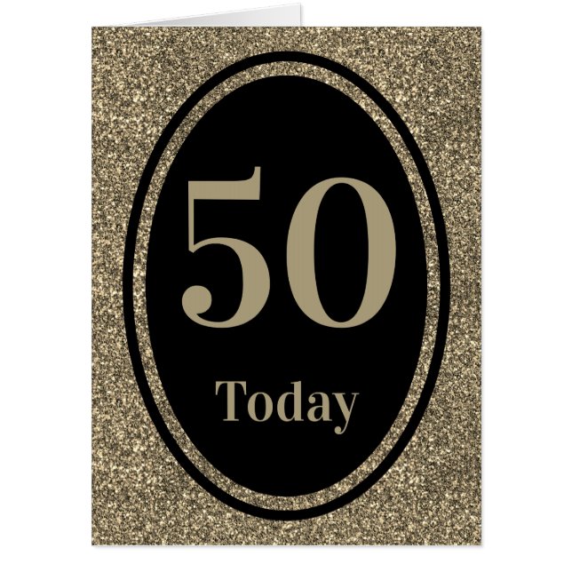 Big stylish special by year birthday card 50th (Front)