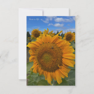 Big Sunflower & Blue Skies Note Card