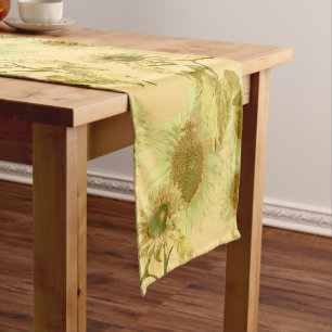 Big Sunflower Pattern   Short Table Runner