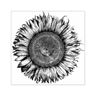 Big Sunflower Rubber Stamp