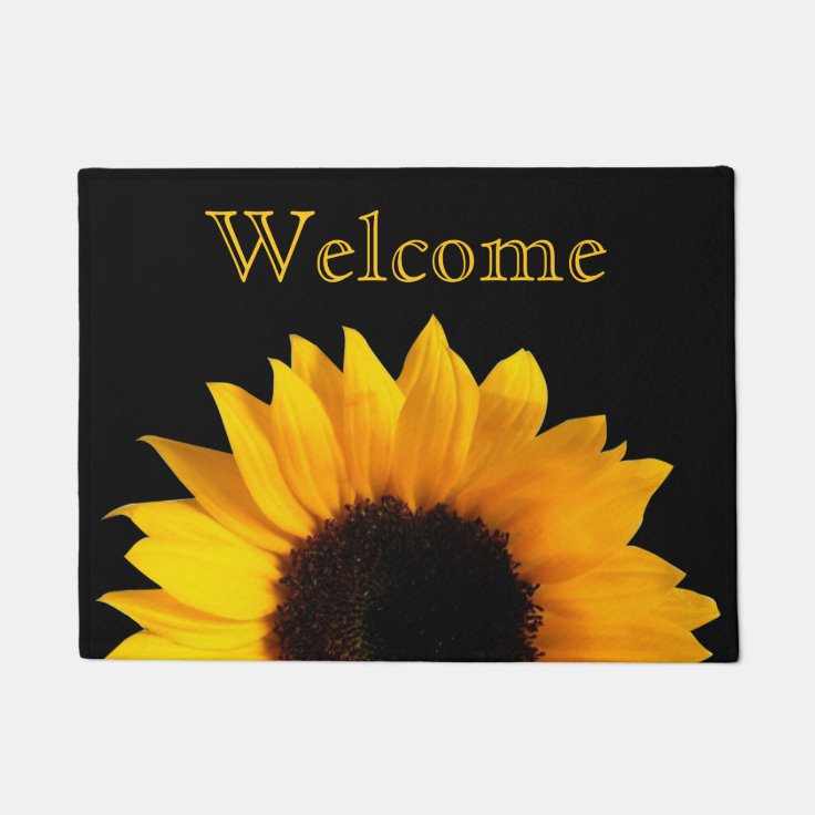 Big Sunflower Door Mat Zazzle